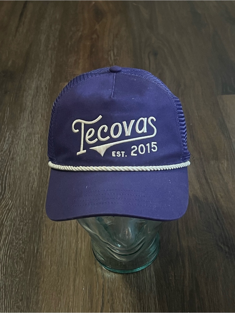 Tecovas Purple Trucker Cap with White Rope Game Day